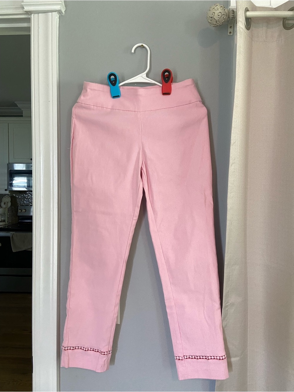 Pink Stretch Knit Pants